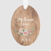 フローラの孫ベビーの初めてのクリスマス オーナメント (裏面)