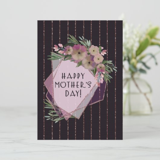 フローラの幾何学模様 |母の日 カード (スタンド正面)