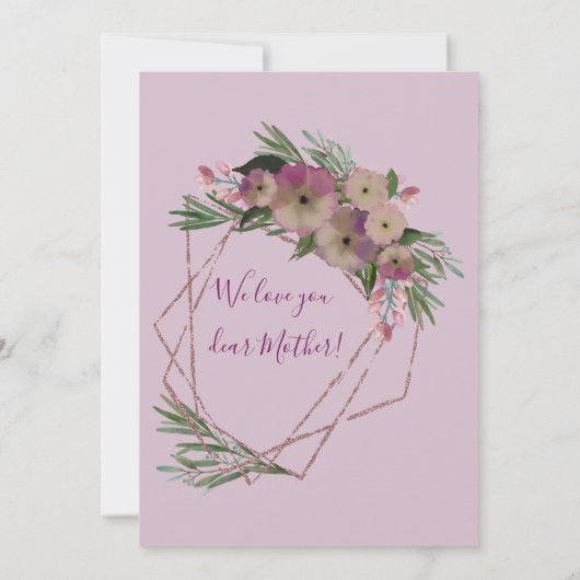 フローラの幾何学模様 |母の日 カード (裏面)