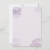 フローラの幾何学的な紫結婚の葉 セーブザデート (裏面)