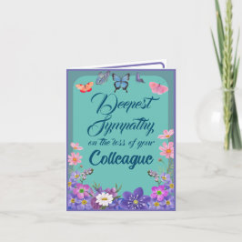 フローラの弔意メッセージカードの同僚の紛失 サンキューカード