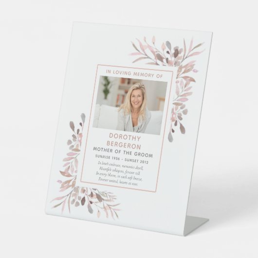 フローラの思い出を愛結婚して 台座サイン (正面)