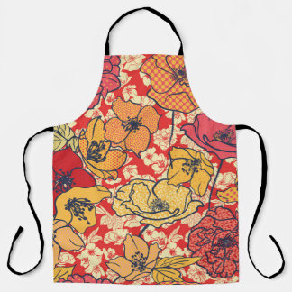 フローラの急増：シームレスなヴィンテージトレンド エプロン