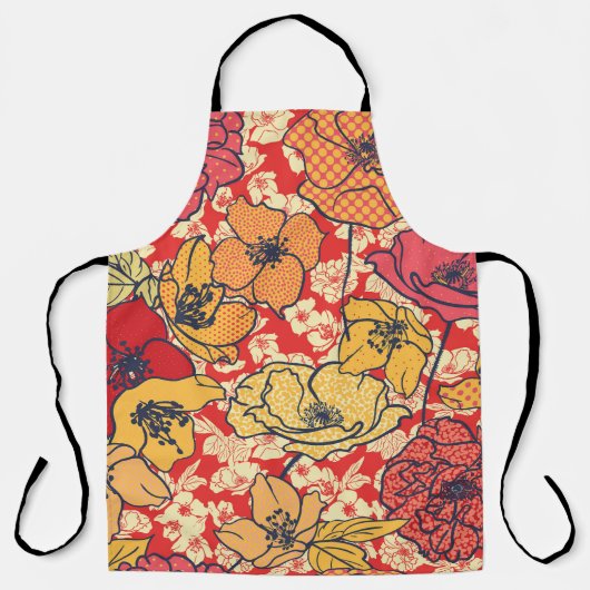 フローラの急増：シームレスなヴィンテージトレンド エプロン (正面)