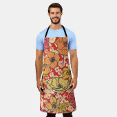 フローラの急増：シームレスなヴィンテージトレンド エプロン (着用した状態)