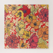 フローラの急増：シームレスなヴィンテージトレンド ジグソーパズル (横)