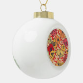 フローラの急増:シームレスなヴィンテージトレンド セラミックボールオーナメント (左)