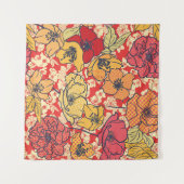 フローラの急増：シームレスなヴィンテージトレンド タペストリー (正面(横))