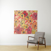 フローラの急増：シームレスなヴィンテージトレンド タペストリー (インサイチュ(横))