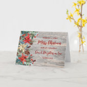 フローラの息子と娘メリークリスマス カード (黄色い花)