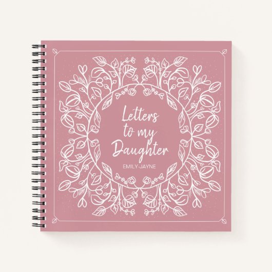 フローラの手紙を娘のKeepsake Journal ノートブック (正面)