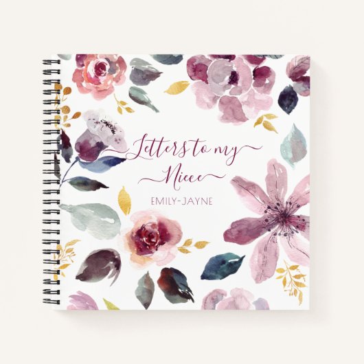 フローラの手紙をNiece Keepsake Journal ノートブック (正面)