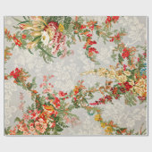 フローラの折り返しまたは切り離し紙 ラッピングペーパー (フラット)