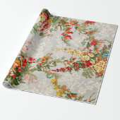 フローラの折り返しまたは切り離し紙 ラッピングペーパー (アンロールド)