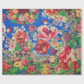 フローラの折り返しまたは切り離し紙 ラッピングペーパー (フラット)