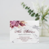 フローラの新しいアドレスの移動のお知らせ ポストカード (スタンド正面)