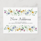 フローラの新しいアドレスの移動 案内ポストカード (正面)