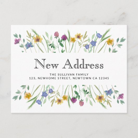 フローラの新しいアドレスの移動 案内ポストカード (正面)