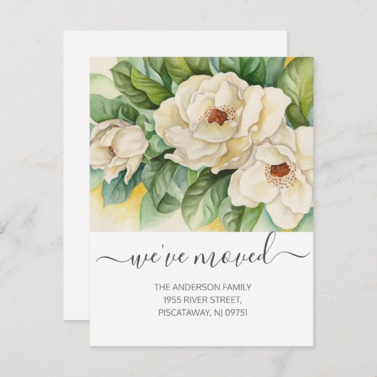 フローラの新住所Magnoliaの最新情報 案内状 (正面/裏面)