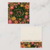 フローラの旅の喜びインスピリシブカインドカード スクエア名刺 (正面/裏面)