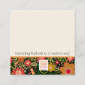 フローラの旅の喜びインスピリシブカインドカード スクエア名刺 (裏面)