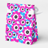 フローラの明るいネオンパターン明るいクリムゾンと青 フェイバーボックス (裏面サイド)