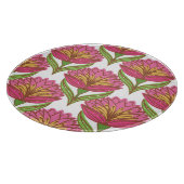 フローラの明るさ：赤い白のヴィンテージ。 カッティングボード (角)