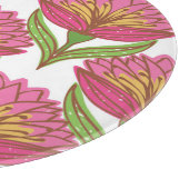 フローラの明るさ：赤い白のヴィンテージ。 カッティングボード (角)