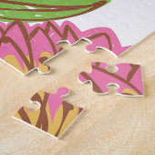 フローラの明るさ：赤い白のヴィンテージ。 ジグソーパズル (側面)