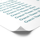 フローラの暗いターコイズの座席表 ポスター (角)