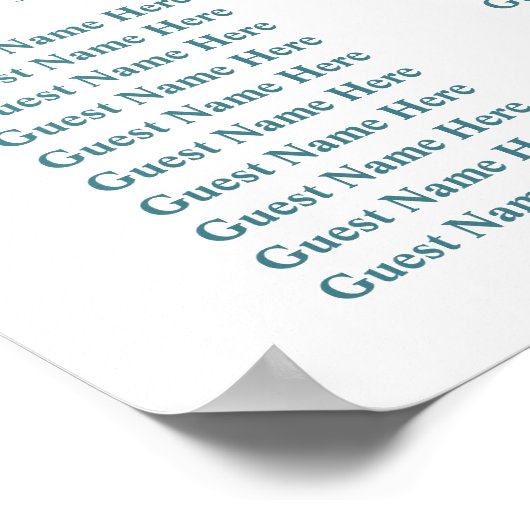 フローラの暗いターコイズの座席表 ポスター (角)