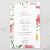 フローラの最初の聖餐式フォトメニュー (裏面)