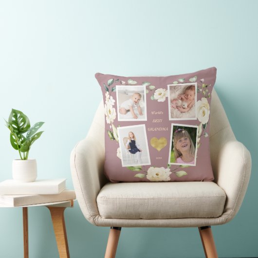 フローラの最高のおばあちゃん母の日 クッション (椅子)