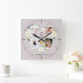 フローラの最高のおばあちゃん母の日 スクエア壁時計 (ホーム)