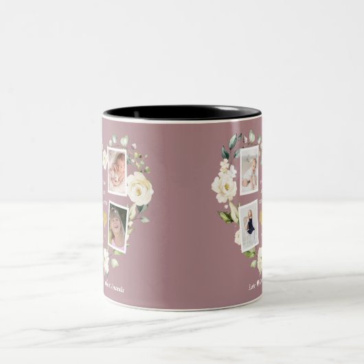 フローラの最高のおばあちゃん母の日 ツートーンマグカップ (中央)