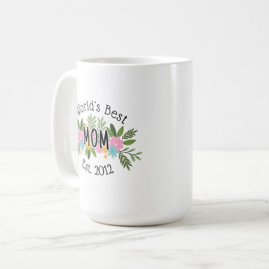フローラの最高の母母の日 コーヒーマグカップ (正面左)