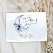 フローラの月の赤ちゃんシャワー サンキューカード