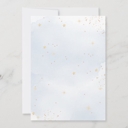 フローラの月の赤ちゃんシャワー サンキューカード (裏面)