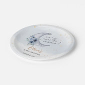 フローラの月の赤ちゃんシャワー ペーパープレート (アングル)