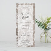 フローラの木素朴の誕生日への招待(rsvp) 招待状 (スタンド正面)