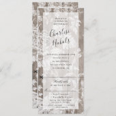 フローラの木素朴の誕生日への招待(rsvp) 招待状 (正面/裏面)