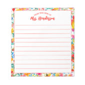 フローラの机かカラフルら ノートパッド (正面)