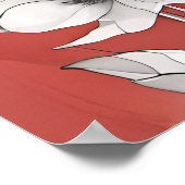 フローラの枠赤と白なし ポスター (角)