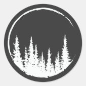 フローラの森の円の木を愛する森の木 ラウンドシール (正面)