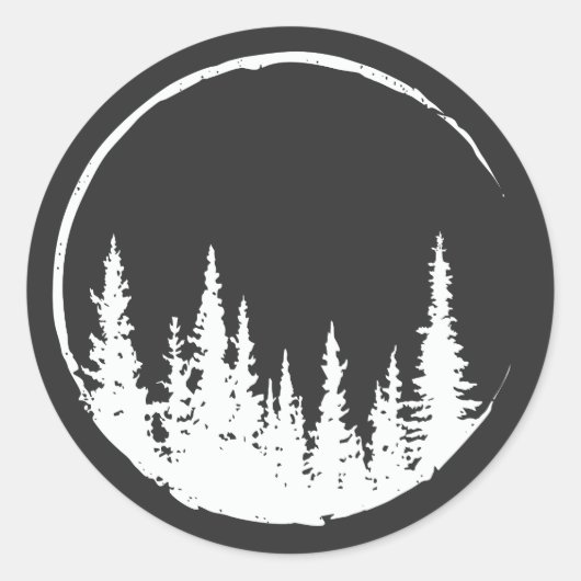 フローラの森の円の木を愛する森の木 ラウンドシール (正面)