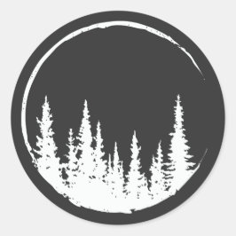 フローラの森の円の木を愛する森の木 ラウンドシール