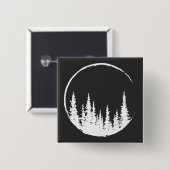 フローラの森の円の木を愛する森の木 缶バッジ (正面&裏面)