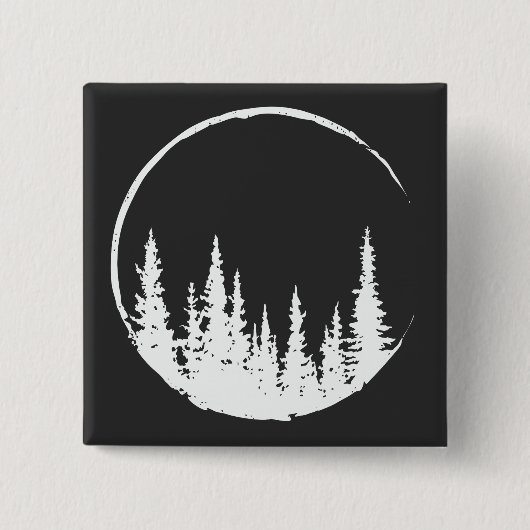 フローラの森の円の木を愛する森の木 缶バッジ (正面)