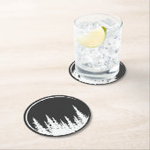 フローラの森の円ツリー愛する森の木T市 ラウンドペーパーコースター (インサイチュ)