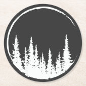 フローラの森の円ツリー愛する森の木T市 ラウンドペーパーコースター (正面)